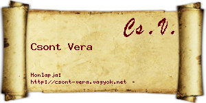 Csont Vera névjegykártya